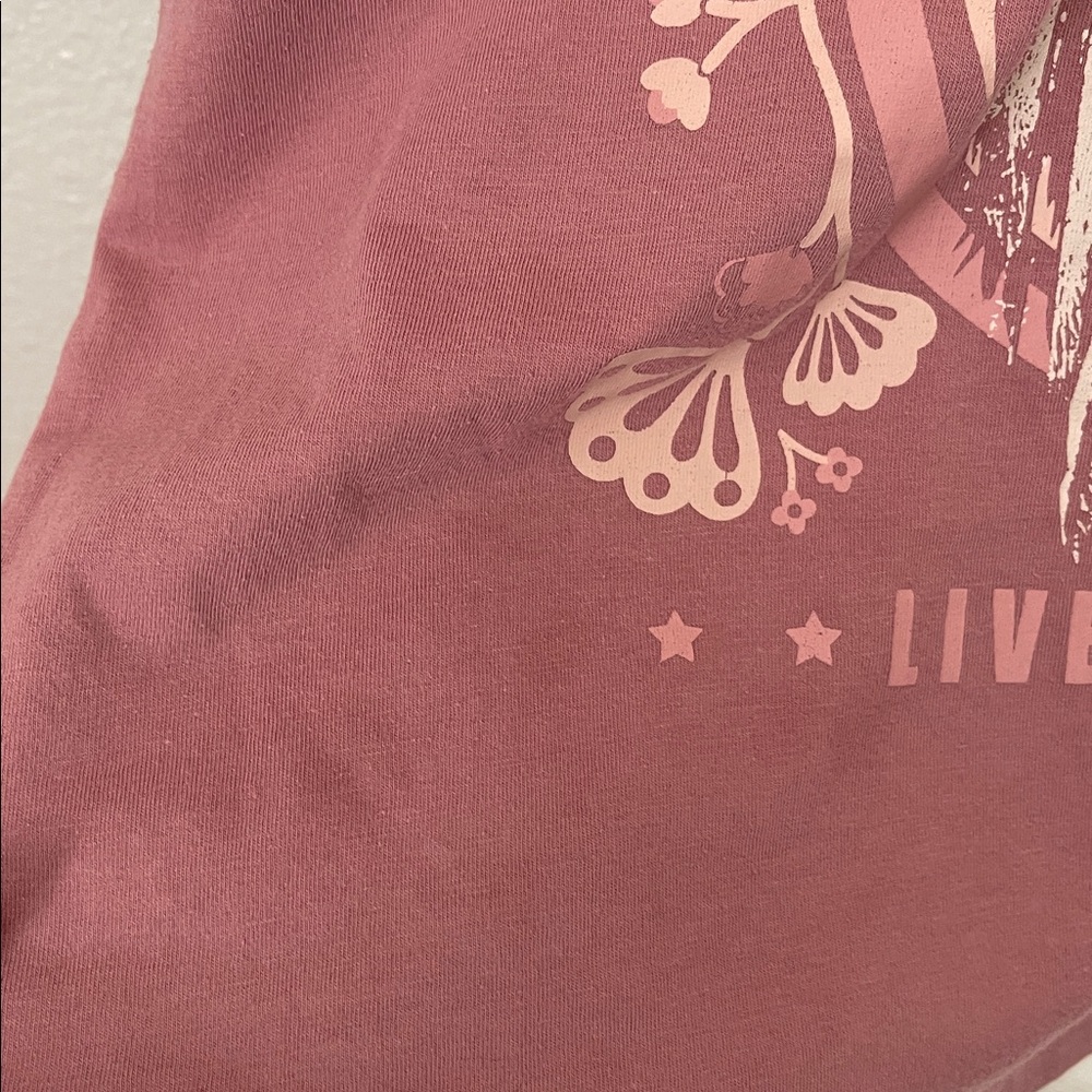 Janis Joplin mauve pink graphic tee S/M - Picture 4 of 8